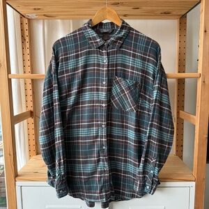 Mountain Hardwear Blue and Brown Plaid Shirt